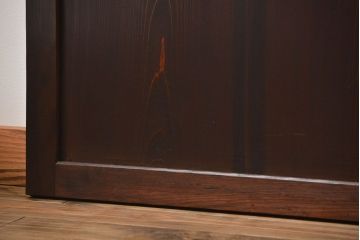 古民具・骨董　色ガラス入りのガラス帯戸4枚セット(引き戸、ガラス戸)