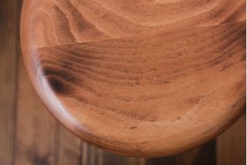 ラフジュ工房オリジナル ナチュラルなスツール(木製丸椅子、イス) 2脚セット