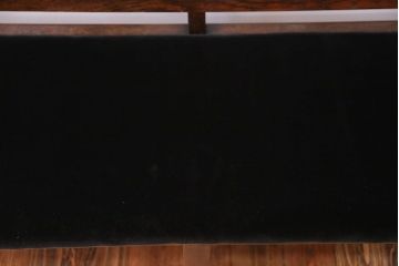 アンティーク家具　大正ロマン　古いナラ材の透かし彫りのアンティークベンチ(長椅子)