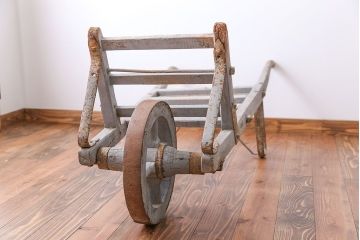 フランスアンティーク　シャビーなかわいい一輪車(手押し車、ガーデニング)