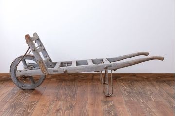 フランスアンティーク　シャビーなかわいい一輪車(手押し車、ガーデニング)