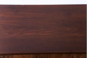 アンティーク家具　アンティーク　天板一枚板　鉄脚横長テーブル(作業台)