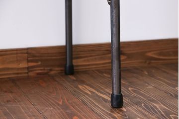 アンティーク家具　アンティーク　天板一枚板　鉄脚横長テーブル(作業台)