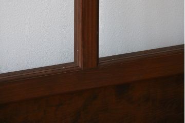 アンティーク　モールガラスとゆらゆらガラスの上品なガラス戸4枚セット