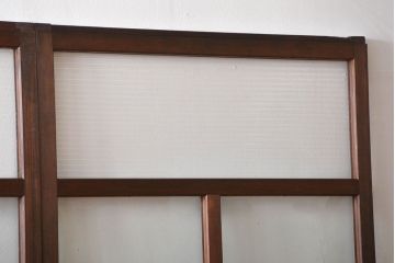 アンティーク　モールガラスとゆらゆらガラスの上品なガラス戸4枚セット