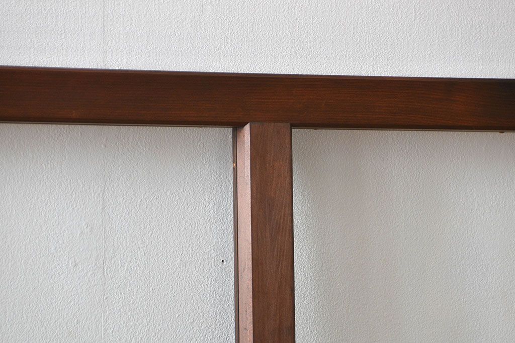 アンティーク　モールガラスとゆらゆらガラスの上品なガラス戸4枚セット