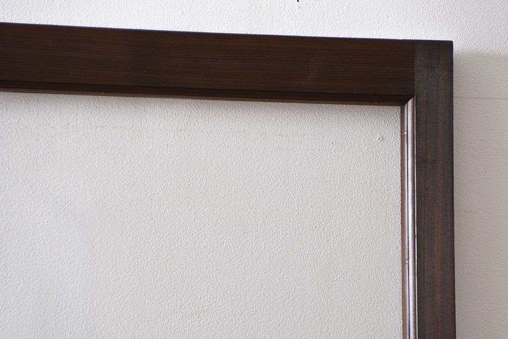 アンティーク　シンプルで上質な作りのガラス戸3枚セット(引き戸、建具)