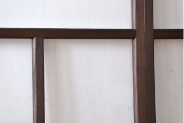 アンティーク　シンプルで上質な作りのガラス戸3枚セット(引き戸、建具)