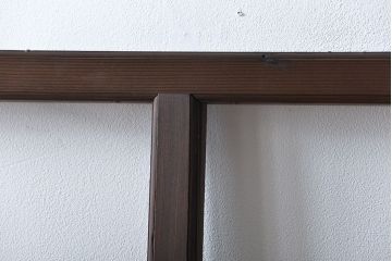 アンティーク　シンプルで上質な作りのガラス戸3枚セット(引き戸、建具)