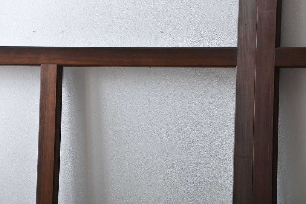 アンティーク　シンプルで上質な作りのガラス戸3枚セット(引き戸、建具)