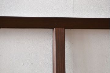 アンティーク　シンプルで上質な作りのガラス戸3枚セット(引き戸、建具)