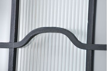 アンティークペイント モールガラス入りの細身ドア(扉)