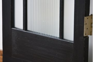 アンティークペイント モールガラス入りの細身ドア(扉)