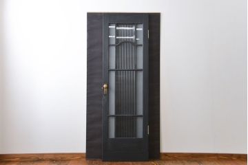 アンティークペイント モールガラス入りの細身ドア(扉)