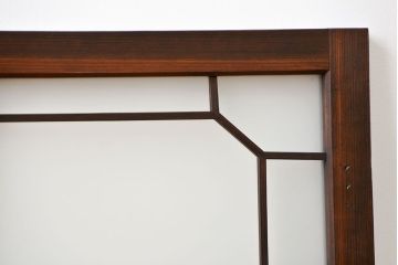 大正ロマン　すりガラス入りの明り取り2枚セット(欄間)