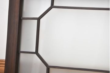 大正ロマン　すりガラス入りの明り取り2枚セット(欄間)