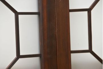 大正ロマン　すりガラス入りの明り取り2枚セット(欄間)