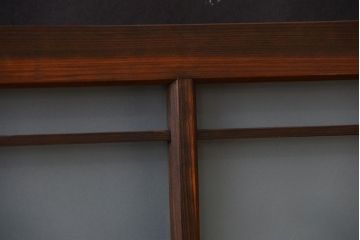 大正ロマン　すりガラス入りの明り取り2枚セット(欄間)