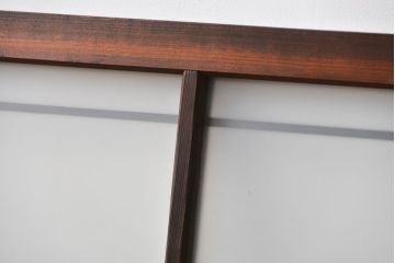 大正ロマン　すりガラス入りの明り取り2枚セット(欄間)