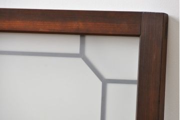 大正ロマン　すりガラス入りの明り取り2枚セット(欄間)