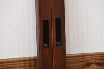 アンティーク　モールガラス入りの小さなガラス戸4枚セット(1)(引き戸)