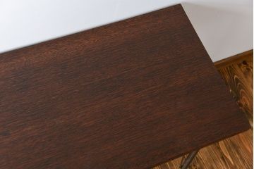 アンティーク家具　アンティーク　天板一枚板!古材を使った鉄脚テーブル(1)(作業台)