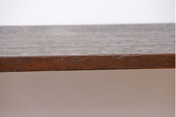 アンティーク家具　アンティーク　天板一枚板!古材を使った鉄脚テーブル(1)(作業台)