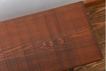 レトロ家具　昭和レトロ 天板一枚板　鉄脚ベンチ(1)