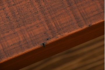 レトロ家具　昭和レトロ 天板一枚板　鉄脚ベンチ(1)