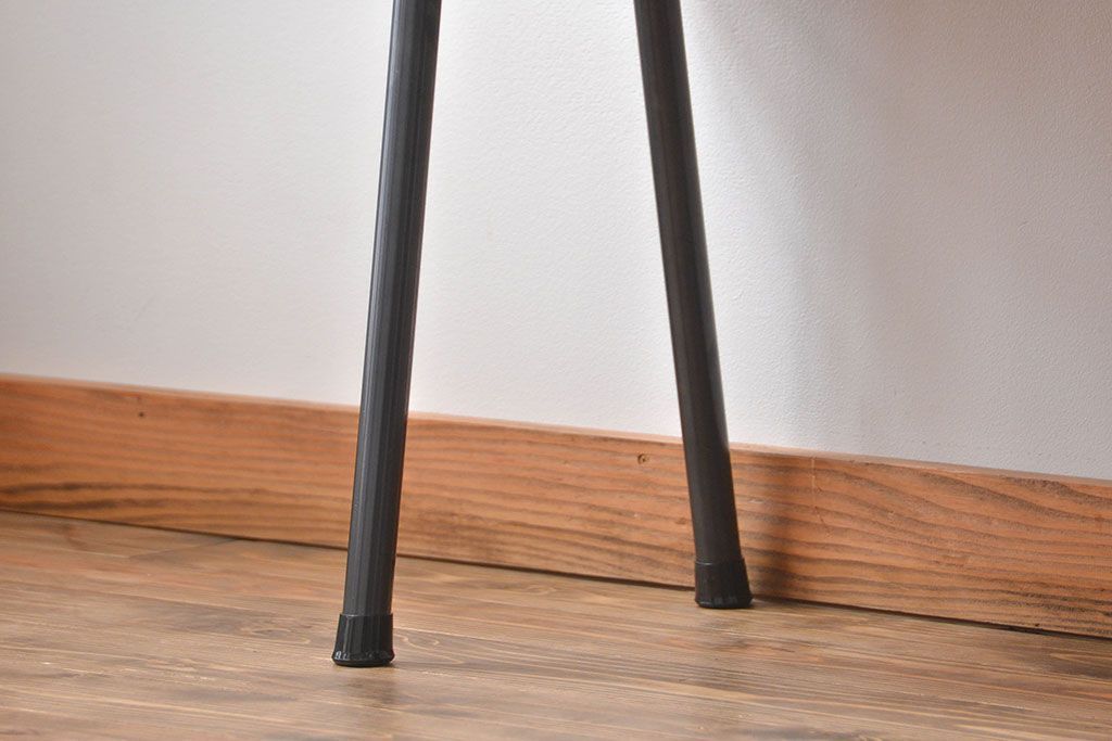 レトロ家具　昭和レトロ 天板一枚板　鉄脚ベンチ(1)