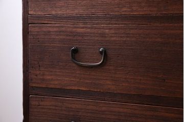 アンティーク家具　アンティーク　脚付き横長ローチェスト(ローボード、テレビボード)