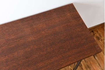 レトロ家具　昭和レトロ　天板一枚板　古材を使った鉄脚テーブル(3)(作業台)