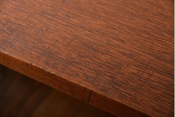 レトロ家具　昭和レトロ　天板一枚板!古材を使った鉄脚テーブル(2)(作業台)