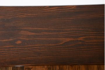 レトロ家具　昭和レトロ　天板一枚板!古材を使った鉄脚テーブル(3)(作業台)