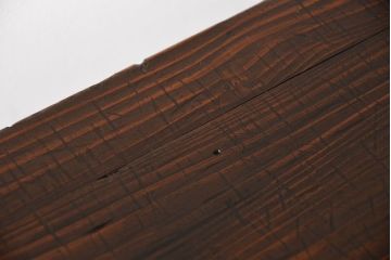 レトロ家具　昭和レトロ　天板一枚板!古材を使った鉄脚テーブル(3)(作業台)