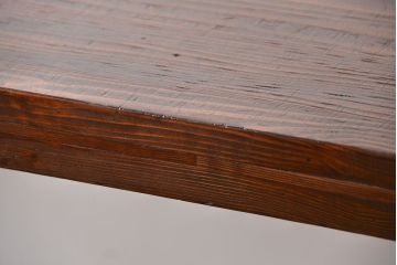 レトロ家具　昭和レトロ　天板一枚板!古材を使った鉄脚テーブル(3)(作業台)