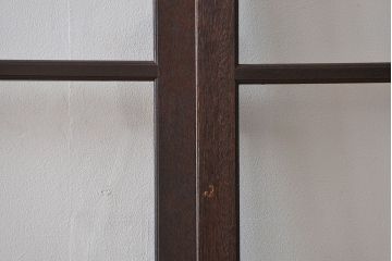 アンティーク　シンプルなガラス戸3枚セット(引き戸、建具)