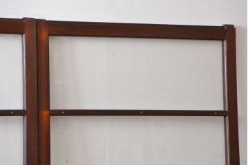 アンティーク　シンプルなガラス戸3枚セット(引き戸、建具)