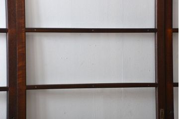 アンティーク　シンプルなガラス戸3枚セット(引き戸、建具)