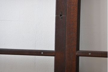 アンティーク　シンプルなガラス戸3枚セット(引き戸、建具)