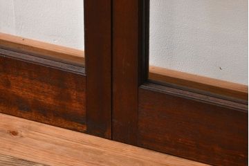 アンティーク　シンプルなガラス戸3枚セット(引き戸、建具)