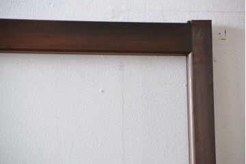 アンティーク　シンプルなガラス戸2枚セット(引き戸、建具)