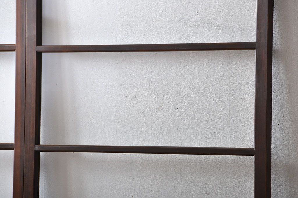 アンティーク　シンプルなガラス戸2枚セット(引き戸、建具)