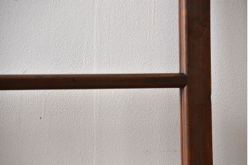 アンティーク　シンプルなガラス戸2枚セット(引き戸、建具)