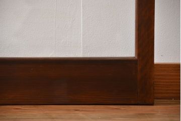 アンティーク　シンプルなガラス戸2枚セット(引き戸、建具)