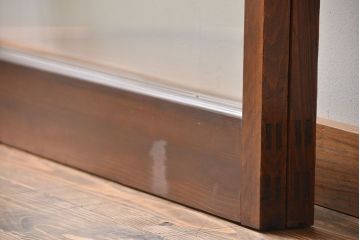 アンティーク　シンプルなガラス戸2枚セット(引き戸、建具)