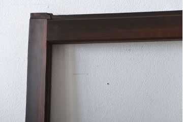 アンティーク　シンプルなガラス戸2枚セット(引き戸、建具)