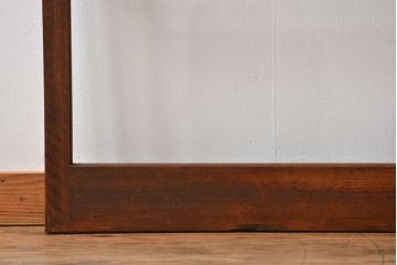 アンティーク　シンプルなガラス戸2枚セット(引き戸、建具)