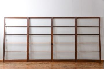 アンティーク　シンブルなガラス戸4枚セット(引き戸、建具)