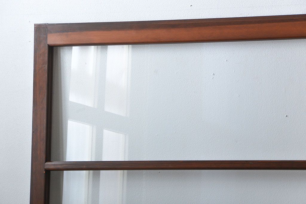 アンティーク　シンブルなガラス戸4枚セット(引き戸、建具)